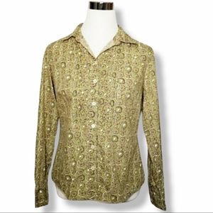 Boden Button Up Floral Shirt Women's Size 8